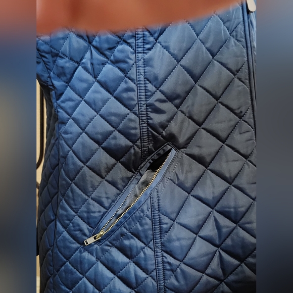 Orvis Dark Blue Quilted Plaid Lined Women's Vest. Size M - Picture 4 of 9